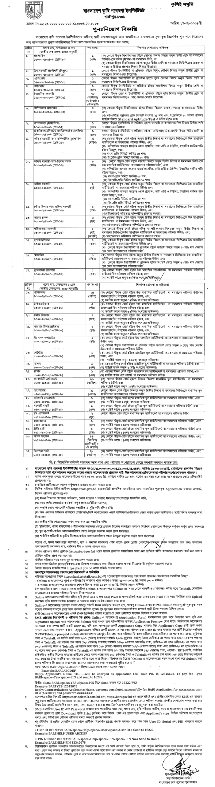 Agriculture Development Institute Job Circular 2026